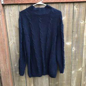 vintage oversized knitted crewneck sweater